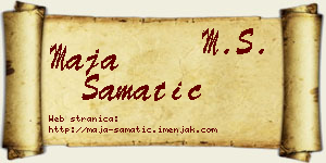 Maja Šamatić vizit kartica